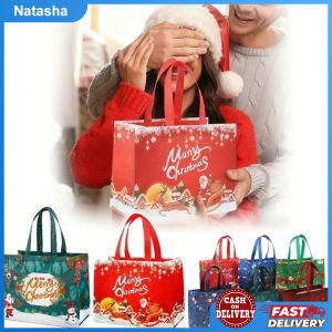 Christmas Gift Bag Non Woven Fabric Handbag Santa Claus Snowman Packing Bag Cookies Candies Treat Bag Bag New Year Party Supplies