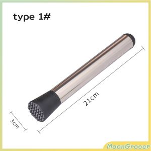 M.G.【Ready in Stock】 Stainless Steel Crushed Ice Hammer Cocktail Ice Cube Crusher Fruit Muddle Pestles Bar Tool