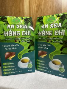 Combo 2 hộp trà túi lọc cây an xoa (hộp 40 túi) trà an xoa nấm hồng chi Bảo Khang cho người men gan cao gan nhiễm mỡ mát gan giải độc gan