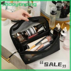 zhaoyanping Mesh Clear Cosmetic Bags Small Large Black Makeup Bag Portable Travel Toiletry Organizer Case Lipstick Storage Pouch