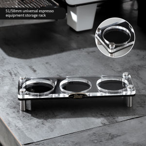 BINCOO Coffee Tamper Base Acrylic Storage Board Powder Dispenser Coffee Utensil Set