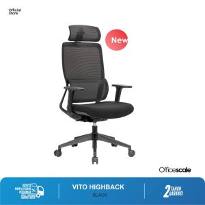 Kursi Kantor Kursi Kerja Vito High Back Black