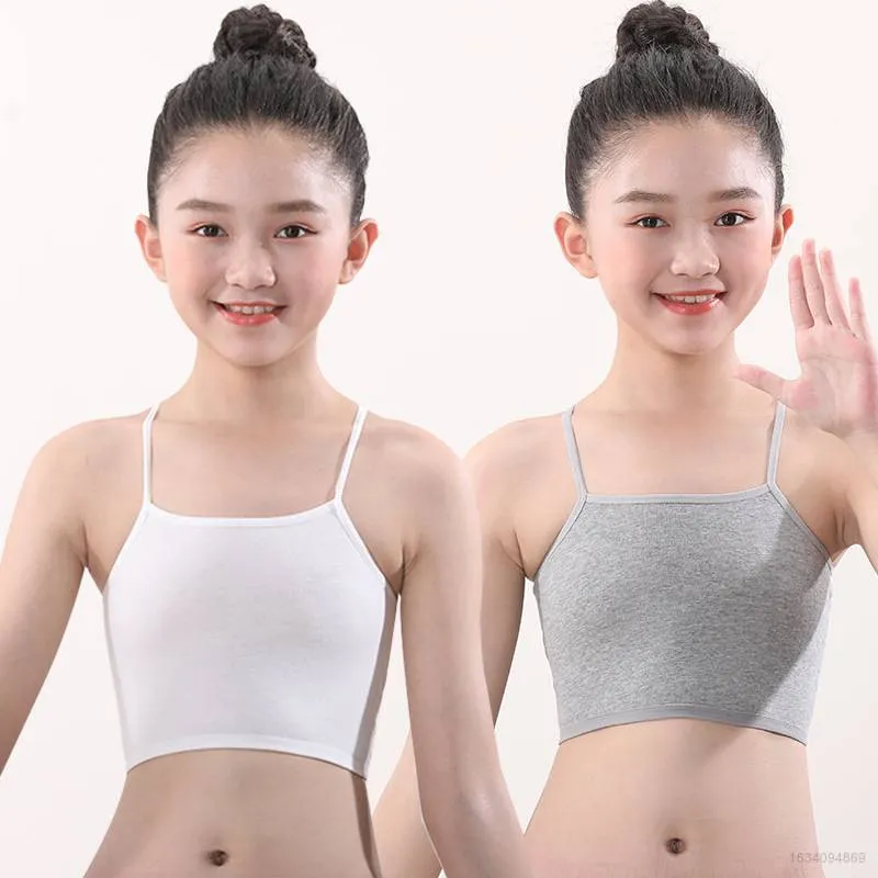 VMQ 8-16 years old girls underwear vest tube top Teens Bra For Girl Kids  bralette tops suspenders students children MV