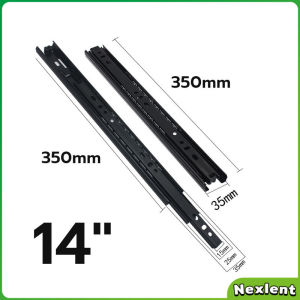 Nexlent Drawer slide rail three-section guide 12in 14in chdrawer roller