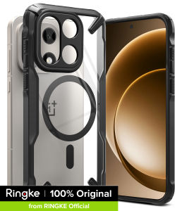 Ốp lưng từ tính Ringke Fusion-X dành cho OnePlus 15 – Ốp lưng TPU chống sốc chống trượt mặt sau bằng PC trong suốt bảo vệ góc cạnh tốt hơn tích hợp lỗ xỏ dây đeo - Màu đen