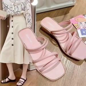 [Free Shipping] Womens Summer New Style Thin Strap Wedge Sandals for Home Use Non-Slip