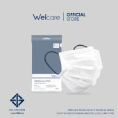 [Official] Welcare Mask 3 Ply Disposable Medical Face Mask หน้ากากอนามัยทางการแพทย์เวลแคร์ ระดับ 2 50 ชิ้น/กล่อง (3 ชั้นกรอง)