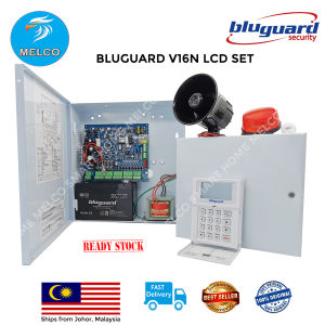 Bluguard Alarm V16N LCD 16 Zone Alarm System Sistem Penggera