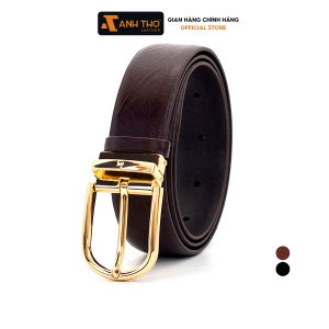 Thắt lưng khoá kim sang trọng MSKK35-10 chất da bò vân sần bền bỉ bảo hành 36 tháng Anh Tho Leather