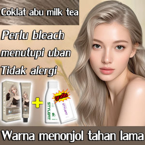 【menutupi uban】STYLE FIT cat rambut 200ml sari tumbuhan murni tidak memerlukan pemutihan (cat rambut coklatash brown hair colorhair colorcat rambut bubukcat rambut milk tea ash browncat rambut halalcat rambut milk tea ash)