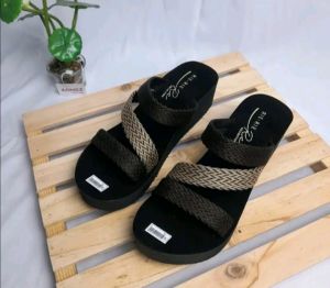 Sandal Wedges Wanita Tal iSilang  3Japit Terbaru