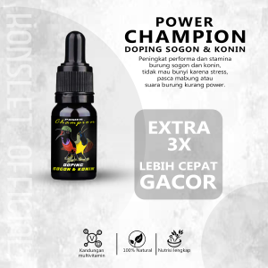 Power Champion Doping Sogon dan Konin | Vitamin doping burung sogon dan konin cepat gacor meningkatkan mental tempur di gantangan