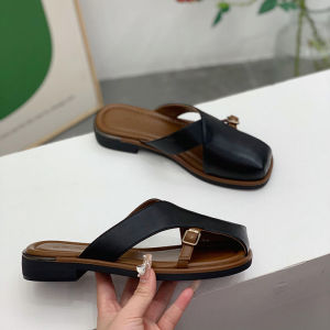 Internet Celebrity Fashion Soft-soled Slippers Womens Summer Wear Casual and Versatile Roman Beach Shoes Temperament Baotou