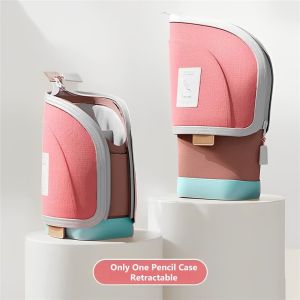 FLYING 2 trong 1 Hộp Bút Chì đứng Di động Dọc Hộp đựng bút học sinh Dễ thương Túi đựng văn phòng phẩm Giá đỡ đồ dùng để bàn