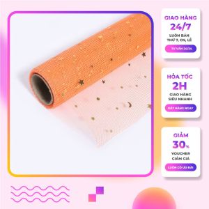 [Giá Rẻ] Cuộn Lưới Voan Sao Gói Hoa Trang Trí Hoa Quà Tặng Decor (cuộn 50cm x 5m) - 12 Màu Sắc