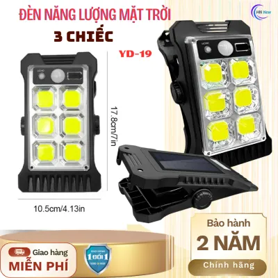 Đèn Kẹp Năng Lượng Mặt Trời Ngoài Trời Di Động Cảm Biến Chuyển Động Chiếu sáng Sân vườnhiên nhà du lịch dã ngoại Đèn LED Tích Điện 3 Chế Độ Siêu Sáng Pin Trâu Chống nước