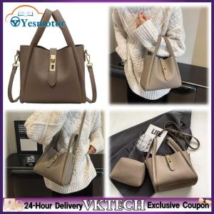 【Local Shipment】 Crossbody Bag for Women Magnetic Closure Basket Bag PU Leather with Inner Bag Satchel Bag Solid Handbag for Work Travel