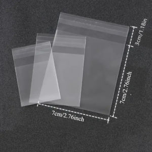 100pcs transparent self-adhesive seal bags suitable for baking biscuits bread and food packaging