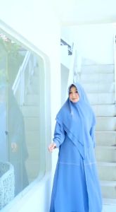 Gamis Ceruti Premium Polos Set Hijab Aku Karissa Original