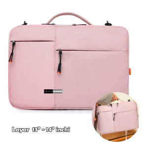 Tas Laptop Double Layer Tas Portable Jinjing dan Selempang 13 - 14 Inch Alfa