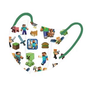 LYL Minecraft Disposable Breathable 3d Kids Mask 3-12 Years Old Individually Packaged 3-Layer Protection Filtration 我的世界 儿童 口罩
