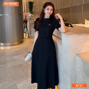 Đầm thiết kế BEMINE cổ lệch dáng dài phù hợp đi làm-B737