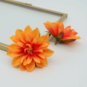 BENYTRO 10pcs Satin Dahlia Artificial Flowers Mix Color DIY Garland Bouquet Brooch Accessories Fake Flower Silk Chrysanthemum Dahlia Wedding Decor