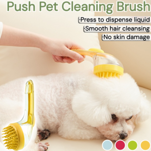 Long Handle Pet Grooming Brush Multifunction Pet Bath Grooming Comb Shampoo Dispenser Pet Bath Brush