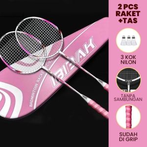SET 2 Pcs Raket Badminton Bulu Tangkis Olahraga Anak & Dewasa High Quality Premium