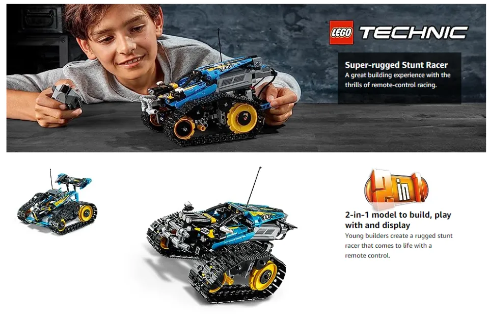 LEGO Technic Remote Controlled Stunt Racer 42095 Building Kit (324