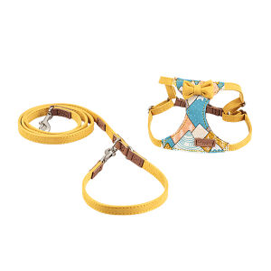 ชุดสายจูงสุนัขและสายจูงลูกสุนัขป้องกันการดึงระบายอากาศได้สายจูงสัตว์เลี้ยงแบบปรับได้เพื่อความปลอดภัยสายจูงสุดหรูสำหรับลูกแมวลูกสุนัขสุนัขอุปกรณ์เสริม