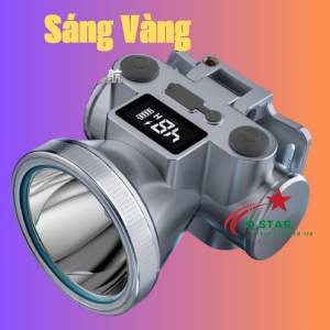 Đèn Pin Đội Đầu XJ 505 Pin Siêu Lâu Trang Bị Led Laser 20W Có Màn Hình LCD Báo Pin Sạc Type-C 5400mah