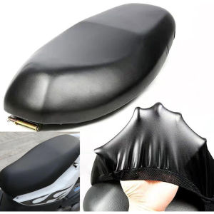 Universal Motorcycle Seat Cover PU Leather Waterproof Breathable 3D Mesh Cushion Cover Protector Rainproof Motorbike Seat Pad Cover for Outdoor