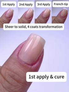 Love easy 2 Step Pens Set 6 Pcs Nude Natural Color Builder Base 1 Piece Top Coat Fingernail Toenail Gel Series for Women Hema Free High Gloss Long Last Portable Ideal Gift (U V Needed)