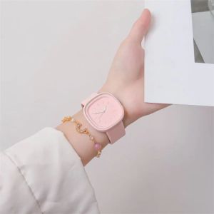 Ins style silicone watch trend glow sports student square strap high beauty watch