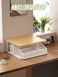 BHQ Desktop Storage Rack Drawer Organizer Shelf Multifunctional Coffee Machine File Tea Bag Cup Office Kitchen Storage Rack