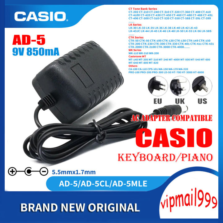 Casio keyboard on sale power supply