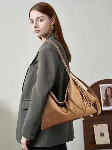 2026 New French Hobo Genuine Leather Bag Urban Minimalist Zipper Soft Bag Handheld Shoulder Crossbody Daily Commuting Womens Bag