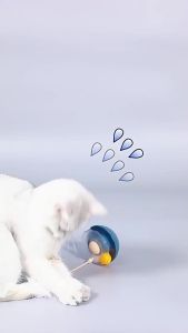 Cat Interactive Toy Indoor Cat Self‑Play Toy With Feather Teaser&Rolling Ball Plastic Material Pet Entertainment Toy