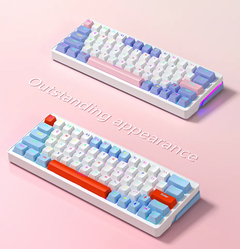ZIFRIEND ZA63 PRO 63 Keys Mechanical Keyboard Wired & Wireless 3