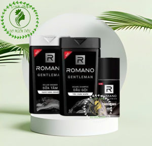 Combo Siêu Tiết Kiệm Romano Gentleman: Gội 180g + Tắm 150g + Lăn 50ml Chính Hãng