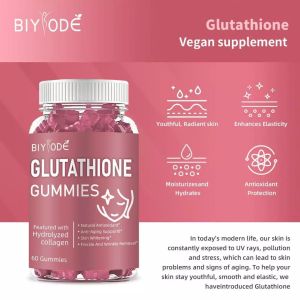 24H BIYODE Glutathione Collagen Glow Gummies Whitening Anti-Aging Gummies Vitamin C Beauty Gummies  4.8  6K ratings 10K+ Sold icon help