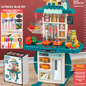 YUNLEO 95Cm Kitchen Toys Real Steam Simulation of Acoustic-Optic Water Spray Cooking Tableware Home Cooking Toys