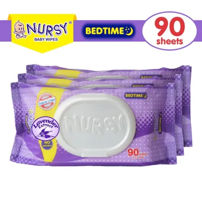Nursy Baby Wipes Bedtime 90s x 3