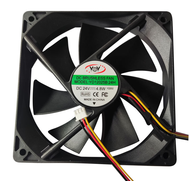 12025 Cooling fan 24V DC brushless motor with FG (with rotation ...