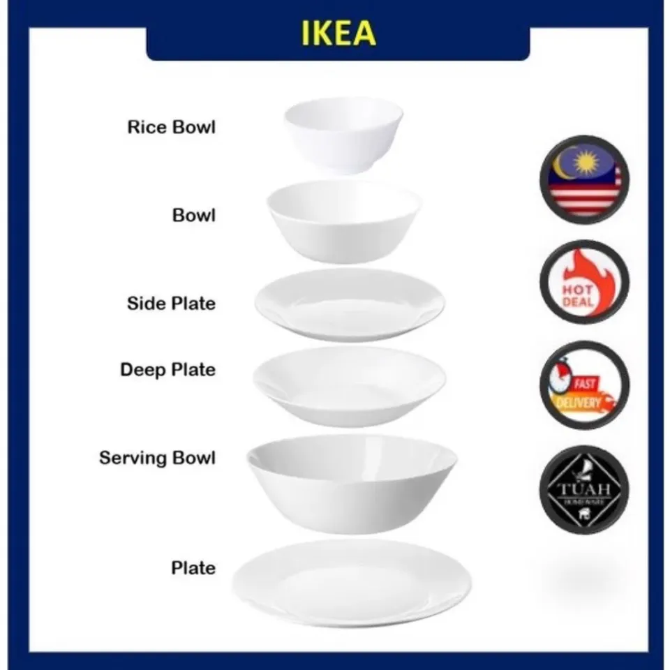Ikea Oftast Ikea White Plate Set IKEA OFTAST Dinnerware Set Set