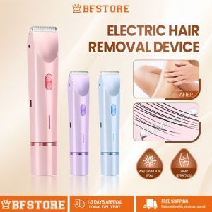 2 In 1 Women Electric Shaver Womens Grooming Tool IPX4 Waterproof Wet &Dry Hair Trimmer Detachable for Women剃毛器