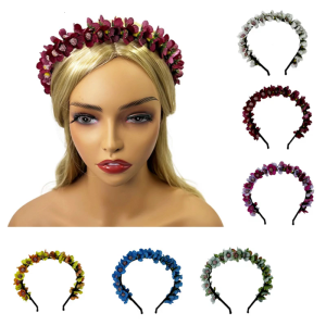 Artificial Flower Headbands Fabric Hair Band Reusable Hair Decorations For Work Travel Lightweight Design Headpiece