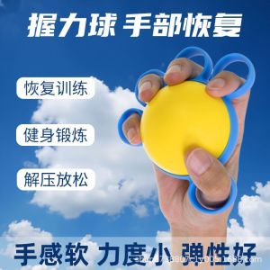 🔥สินค้าขายดี🔥ลูกบอลฟองน้ำลูกบอลบริหารมือสวมห้านิ้วสำหรับการฟื้นฟูสมรรถภาพ การฝึกความแข็งแรงของการจับห้านิ้ว การออกกำลังกายความแข็งแรงของนิ้ว ลูกบอลนวดมือ กริปบอล สําหรับฝึกนิ้วมือ