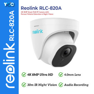 Reolink RLC-820A 4K Ultra HD Person/Vehicle Detection PoE Dome Security Indoor Outdoor Weather Proof 70°&360° Manual Rotation Camera